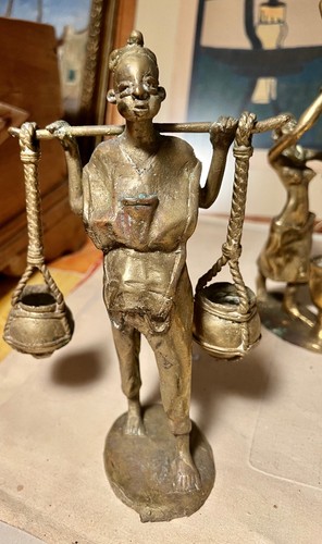 Statuette africaine bronze - statuette, en
