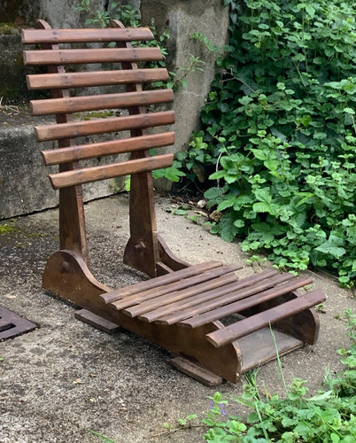 Ancien fauteuil plage - fauteuil,