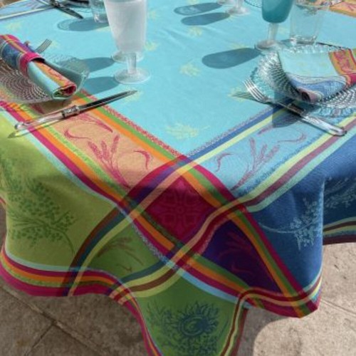 Nappe jacquard rectangle coton