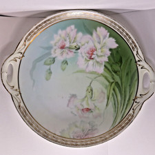 Vintage 10" PT Bavaria German Hand-Painted Porcelain Decorative Handled Plate