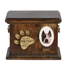 American Staffordshire Terrier, Amstaff - urn for dog ashes, personalized urn wi