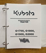 G1700 G1800 G1900 G2000 Lawn Garden Tractor Workshop Maint Manual Kubota -BINDER