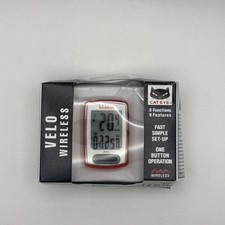 CATEYE Velo Wireless Bike Computer Red 8 Functions 9 Features See Photos & Info
