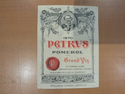 Rare étiquette petrus - ,