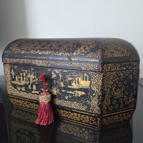 Ancien coffret boîte laque - ancien, de