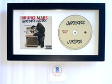 BRUNO MARS SIGNED UNORTHODOX JUKEBOX CD COVER FRAMED SINGER 24K MAGIC BAS