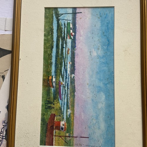 Watercolor return fishing - , of