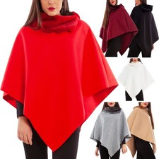 Mantelle Femme Poncho Tissu Col Fourrure Asymétrique Cape TOOCOOL VB-2991