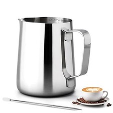 Pot à Lait - 350ml Café au Lait Cappuccino Pichet a Lait Inox pour Faire Mous...
