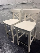 2x Ikea INGOLF Wooden Breakfast Stools Used