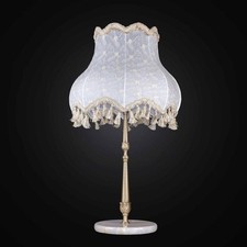 Lampe Grand en Laiton Et Marbre A 1 Lumière Bga 2738-LG Avec Abat-Jour Baroque