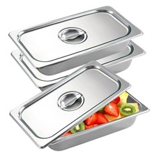 Lot De 3 Bac Inox Alimentaire