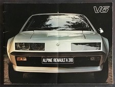 RENAULT ALPINE A310 Car Sales Brochure 1978 FRENCH TEXT #17114 25