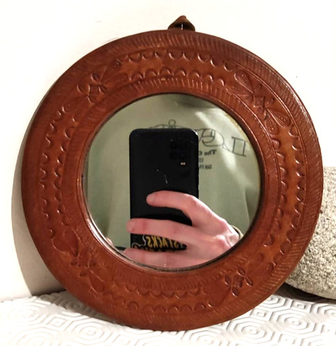 Miroir murale ancien ovale - ancien, en