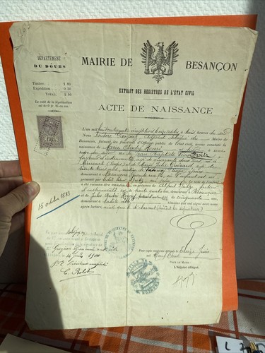 Ancien acte naissance - ancien,