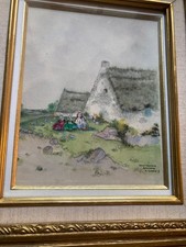 BRETAGNE ANCIENNE AQUARELLE-