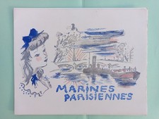 aquarelle MARINES PARISIENNES