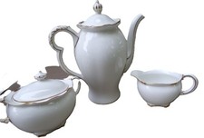 Royal Crown Derby Regency Coffee Pot- Sugar Bowl -Creamer a 1075
