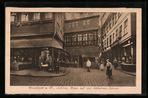 Vieux francfort parapluie - vieux, francfort,