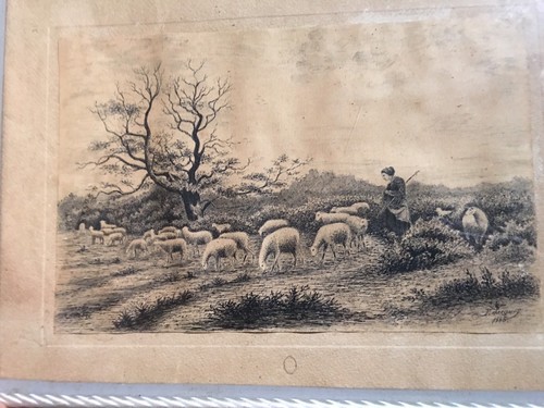Gravure bergere ses - la,