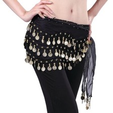 Ceinture Danse Orientale Femme Fille Foulard Danse du Ventre Belly Dance Soie...