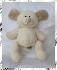 Doudou Peluche Chien Écru et