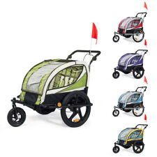 SAMAX Remorque Vélo convertible Jogger 2en1 Enfants 360° Rotatif Amortisseur