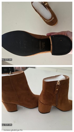 Bottines femme marron daim