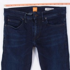 Hommes HUGO BOSS ORANGE 72 Ajusté Skinny Élasthanne Bleu Jeans W32 L34