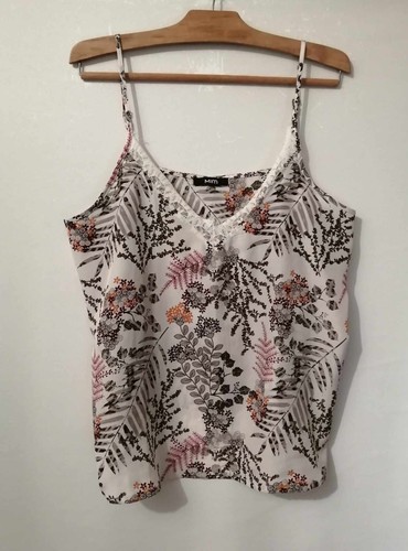 Blouse blanche marron - blouse, et