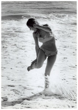Willy Rizzo, Photo Press Lynx, Woman at the Beach Original Vintage Print.  Strip