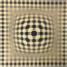 Victor Vasarely (Warhol Dalì Tapies Hockney festa Guttuso Picasso Mirò Christo)