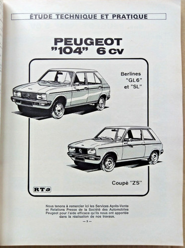 Revue technique peugeot 104 - revue,