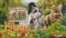 Togo bloc-feuillet 1298 (complète. édition) neuf avec gomme originale 2016 Chats