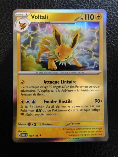 Carte pokémon voltali - pokémon,