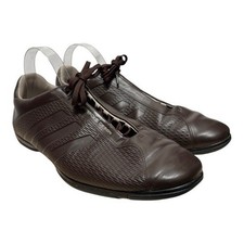 Porsche Design Adidas Low Top Leather Lace Up Trainers Sneakers Brown Size 12