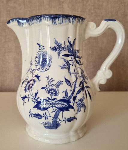 Pichet vase bleu - pichet, blanc