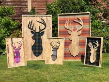 Tête de cerf en bois en bois