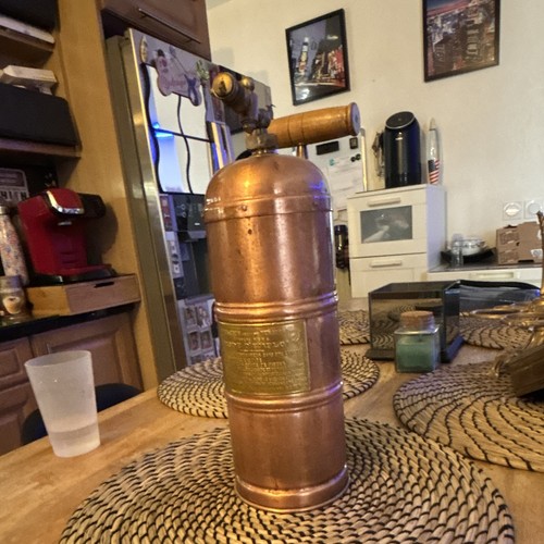 Extincteur ancien cuivre - en,