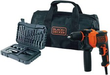Perceuse percussion Black and Decker BEH710SA32-QS 710 W avec 32 accessoires de