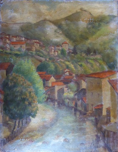 Tableau peinture huile - peinture, à