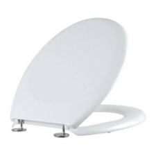 Abattant de WC thermodur avec charnières inox Terra 300 blanc