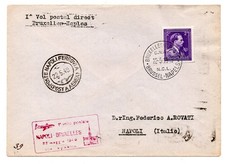 Sabena I. vol Bruxelles/Naples du 22.5.49 - Aérogramme de Bruxelles