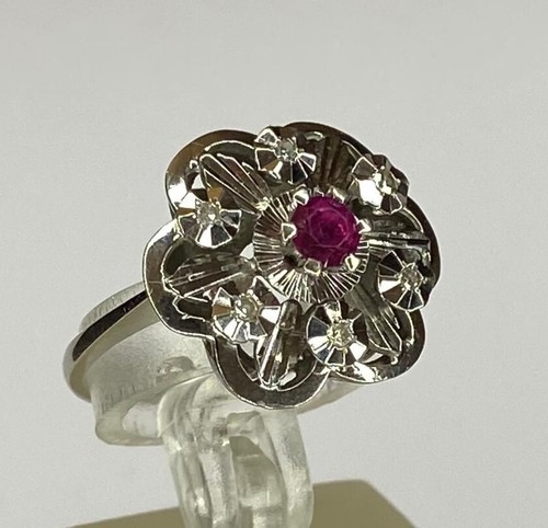 Bague gris rubis - gris, 18