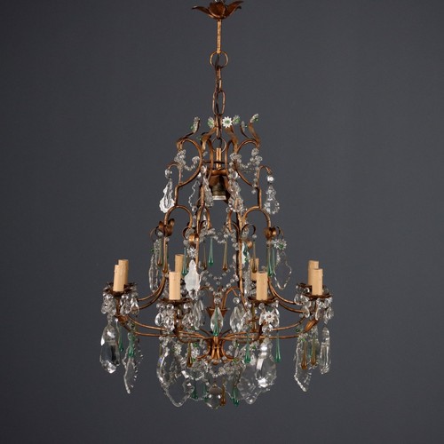 Lustre ancien fer doré - lustre,