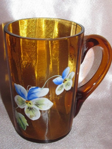 Verre chope ancienne ocre
