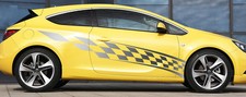 2 X BANDES DAMIERS POUR OPEL