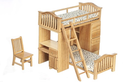 Poupées maison lit superposé - poupées,