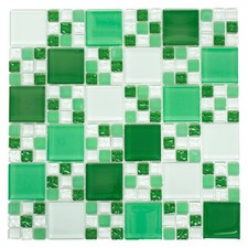 Mosaïque carreau translucide cristal vert vert pâle bain 78-0504_f | 10 plaques