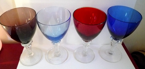 Verres pieds de - ,
